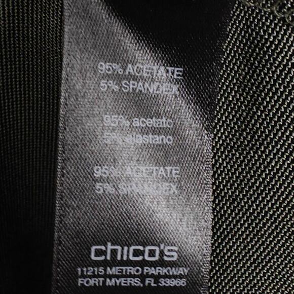 Chico's Travelers Utility Jacket Size Medium / 1 Olive Green Drawstring Stretch - Picture 9 of 10